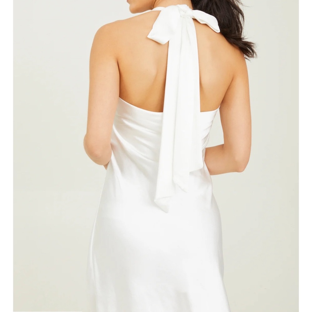 ALTARD STATE champagne color  Daphne Satin Dress Size L/XL